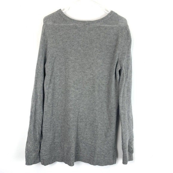 joie gray wool crew neck long sweater medium - Picture 5 of 6